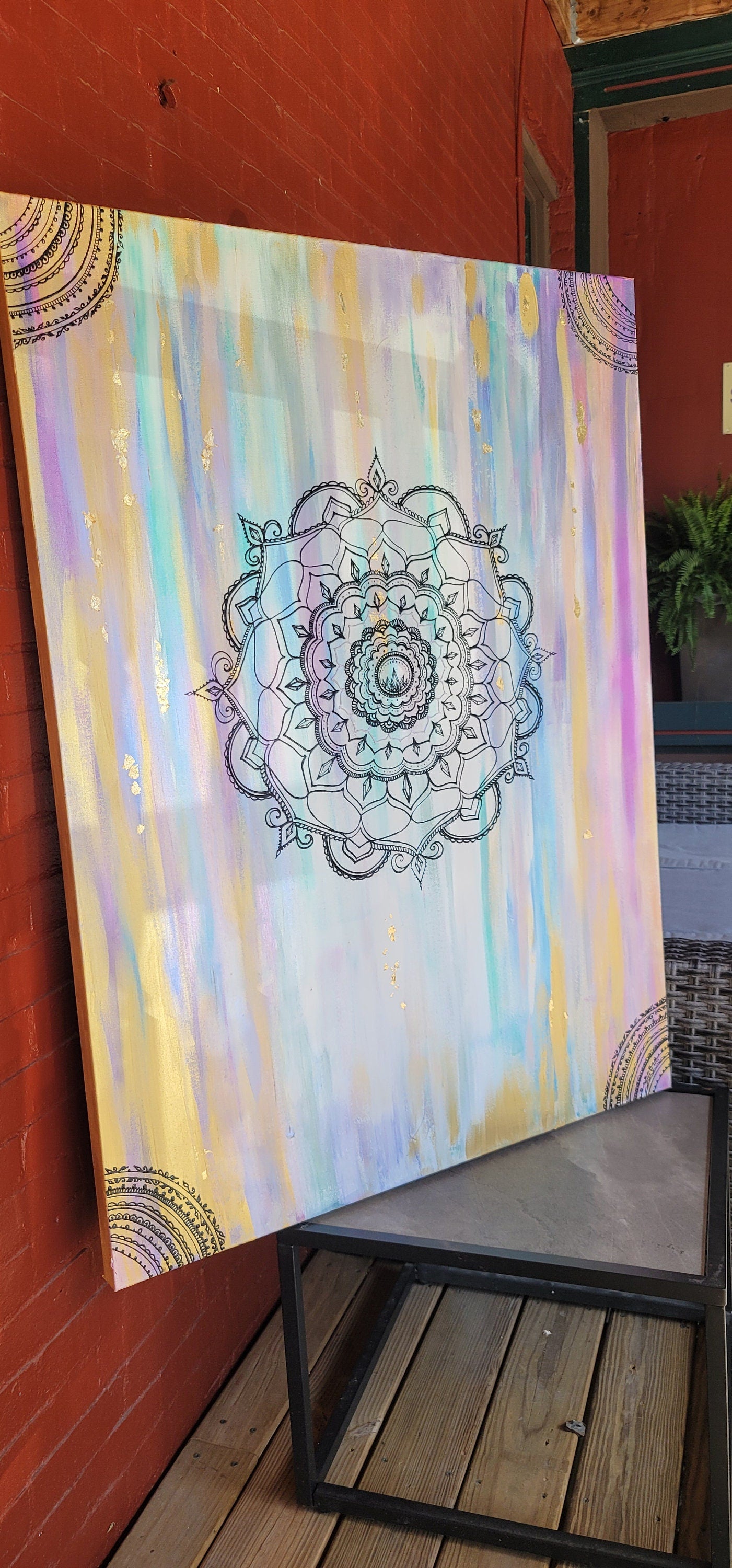 Comfortable in the Uncomfortable Original Mandala Painting | Freehand Reiki Infused Intention Artwork