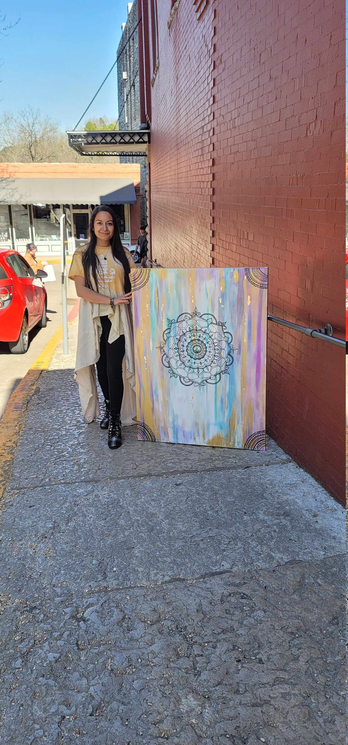 Comfortable in the Uncomfortable Original Mandala Painting | Freehand Reiki Infused Intention Artwork