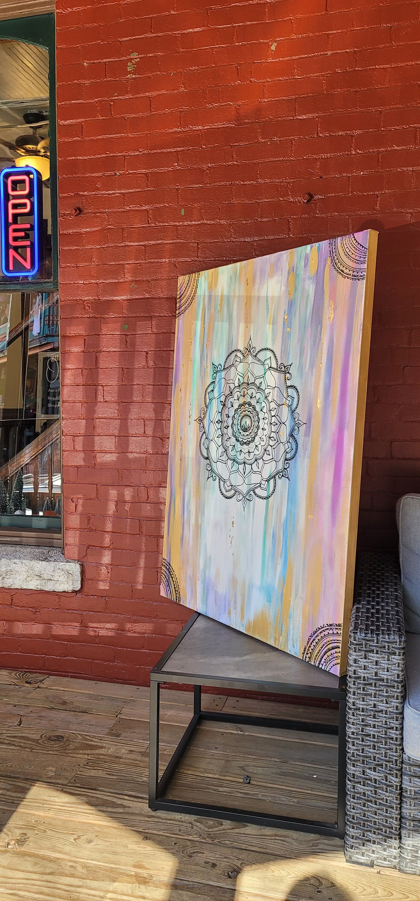 Comfortable in the Uncomfortable Original Mandala Painting | Freehand Reiki Infused Intention Artwork