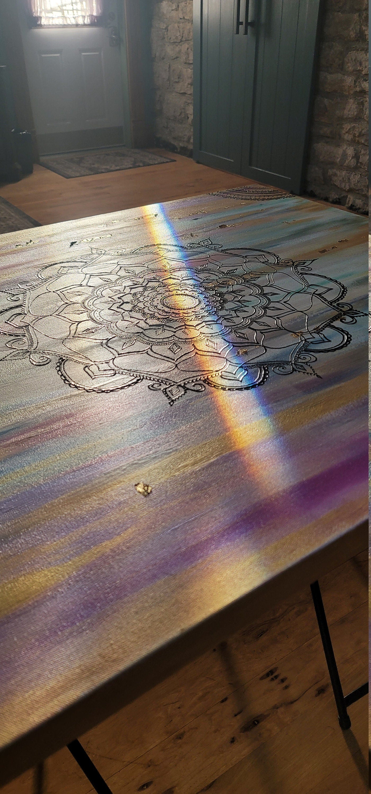 Comfortable in the Uncomfortable Original Mandala Painting | Freehand Reiki Infused Intention Artwork