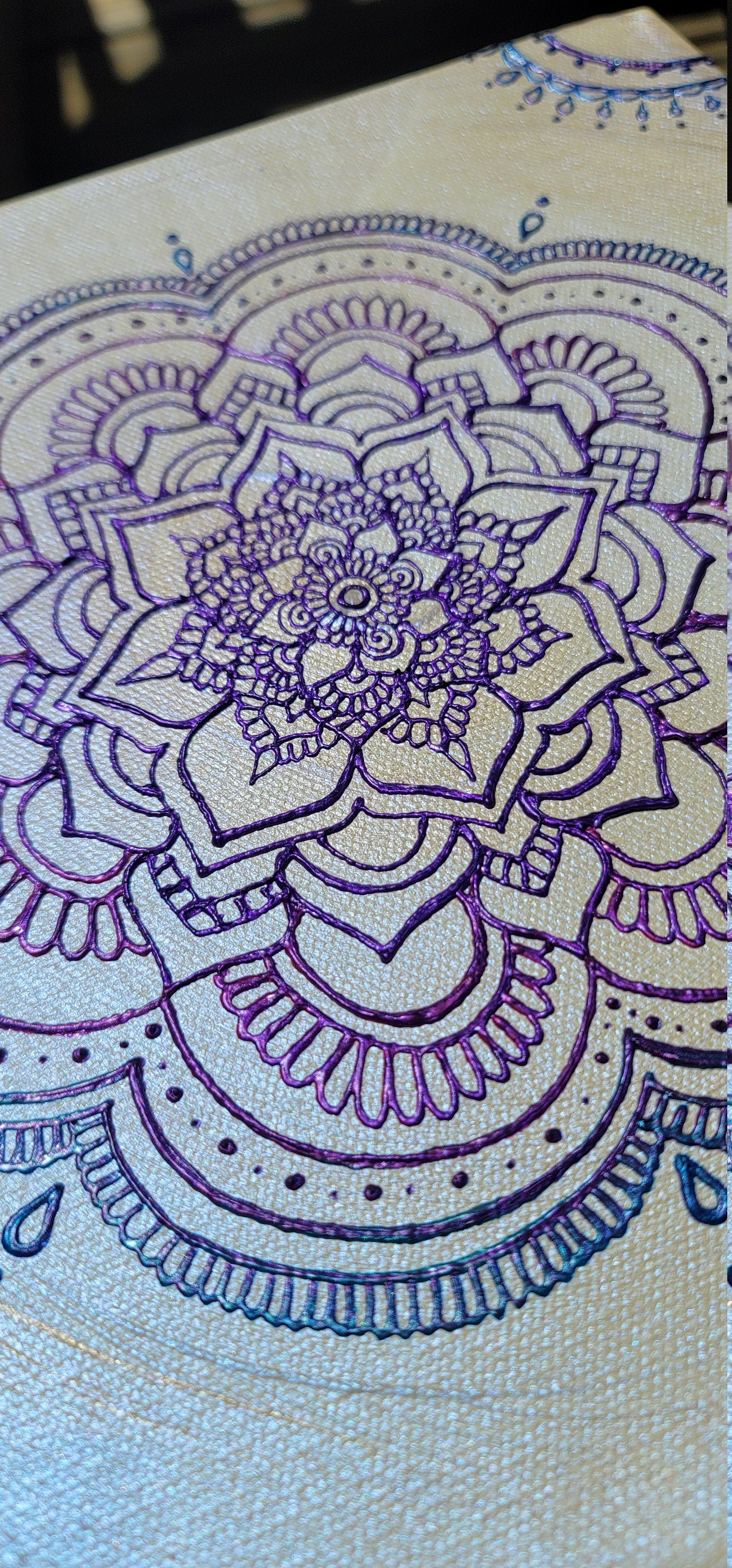 Divine Intuition Original Mandala Painting | 10x10 Freehand Reiki Infused Intention Artwork
