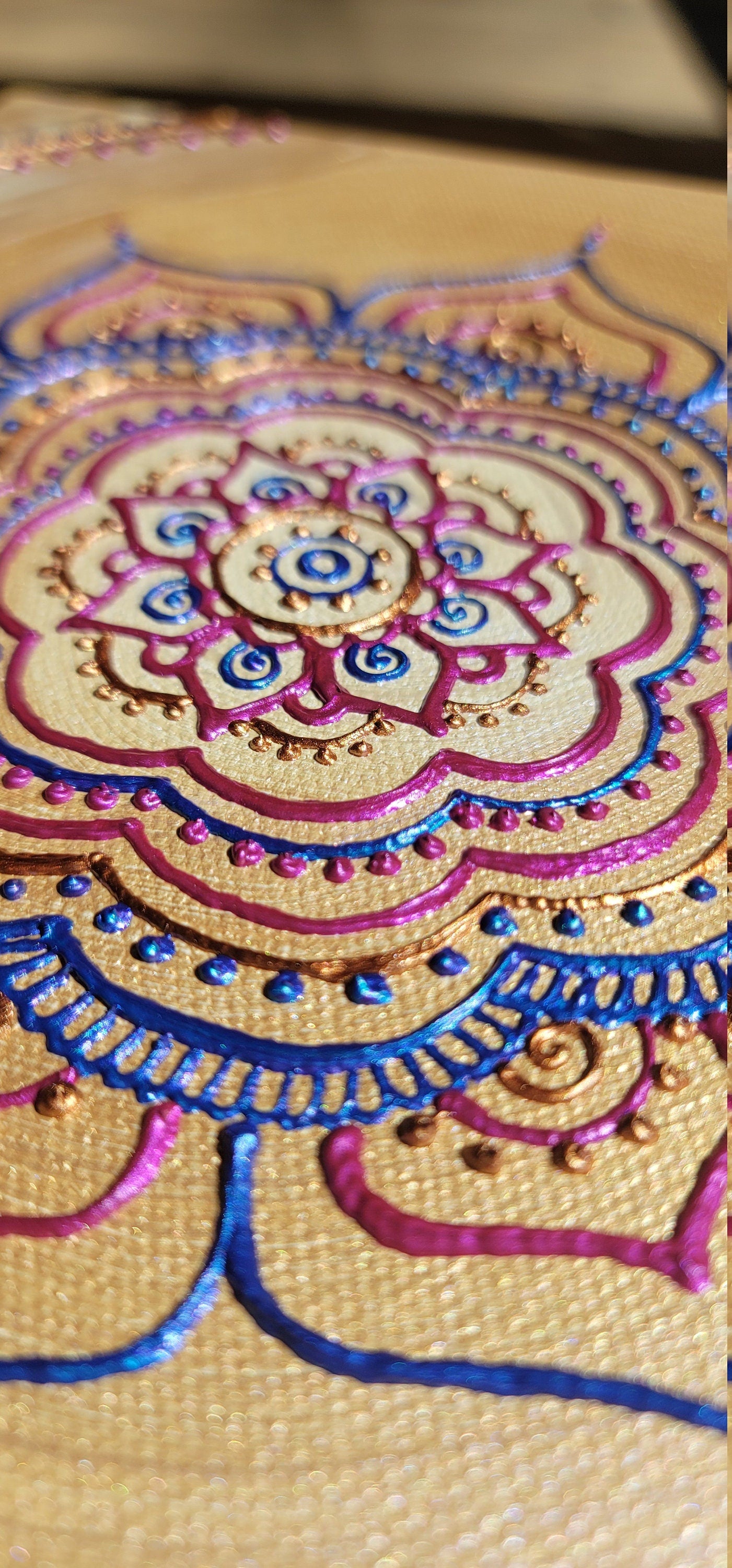 Honest Realization Original Mandala Painting | 8x8 Freehand Reiki Infused Intention Artwork