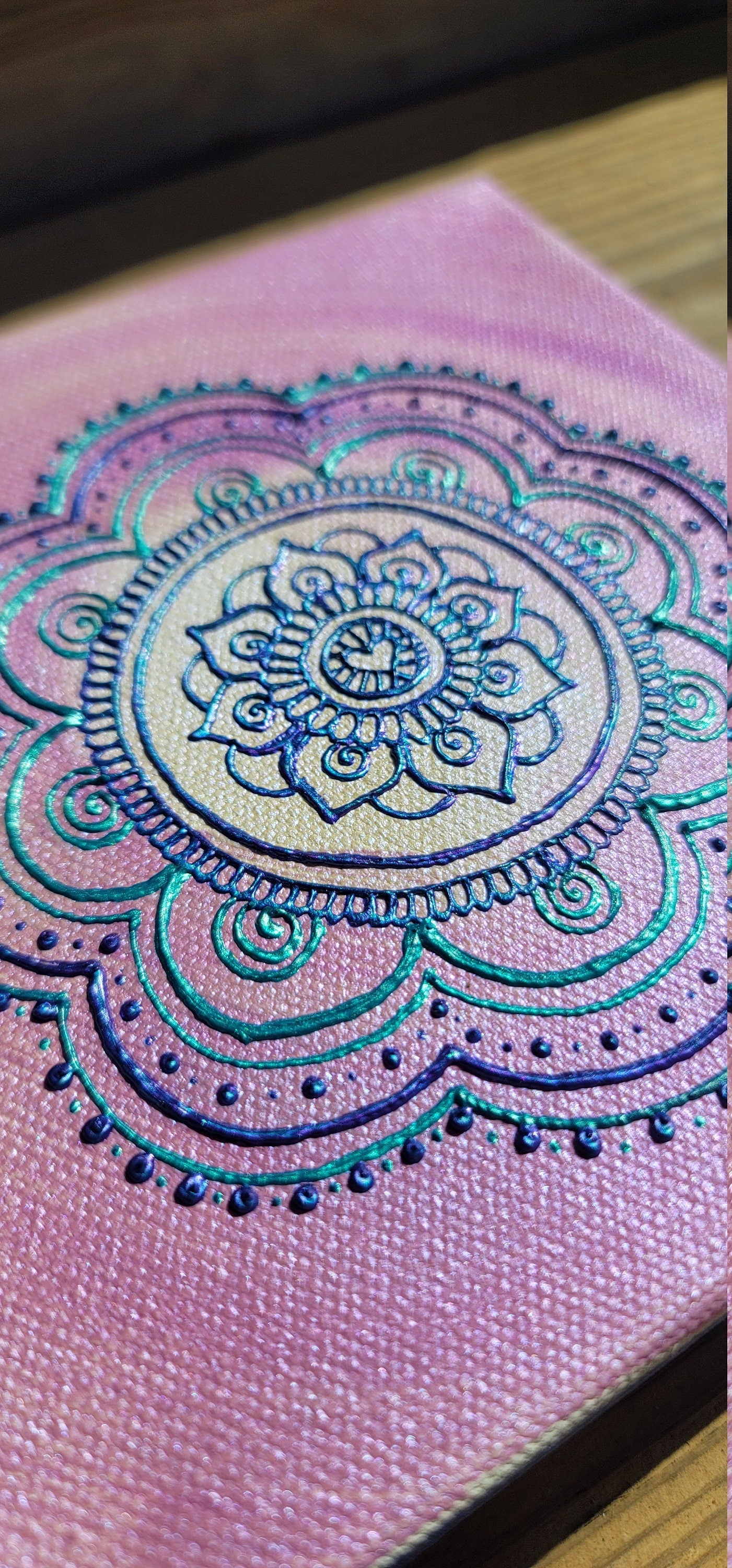 Faith in Trust Original Mandala Painting | 6x6 Freehand Reiki Infused Intention Artwork