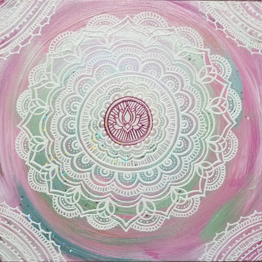 She Sparkles 12x12" Acrylic Painting