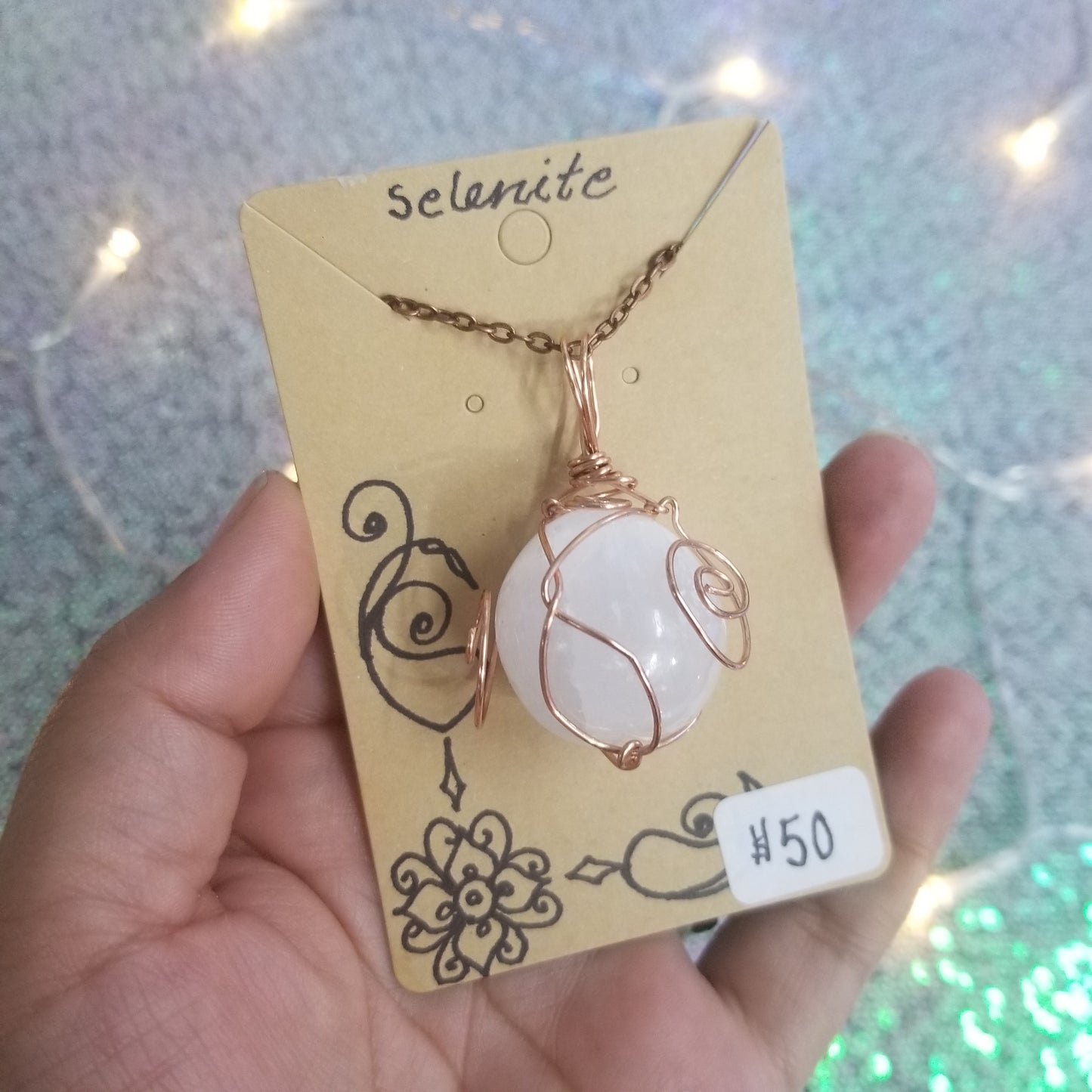 Selenite Necklace