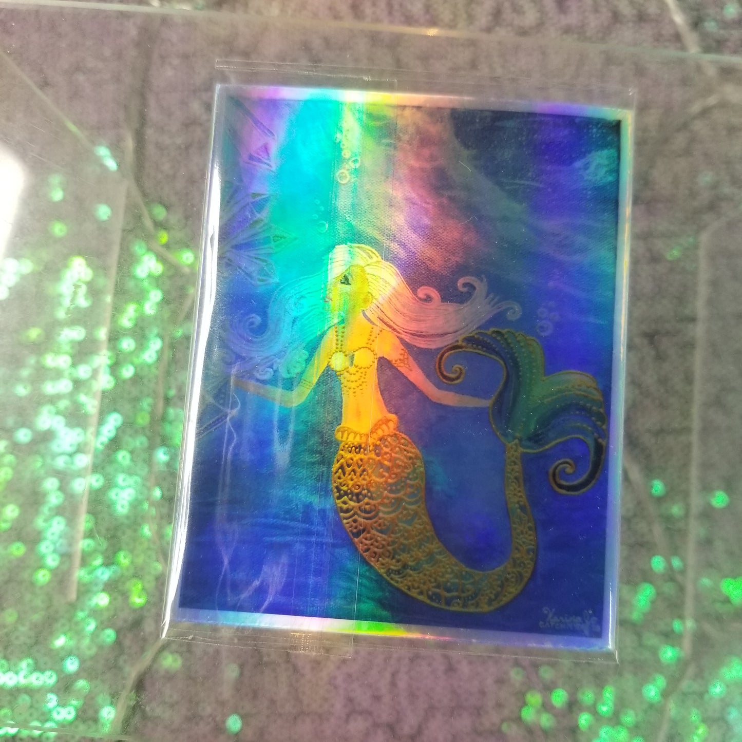 Crystal Mermaid Waterproof Art Sticker
