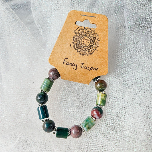 Fancy Jasper Crystal Bracelet