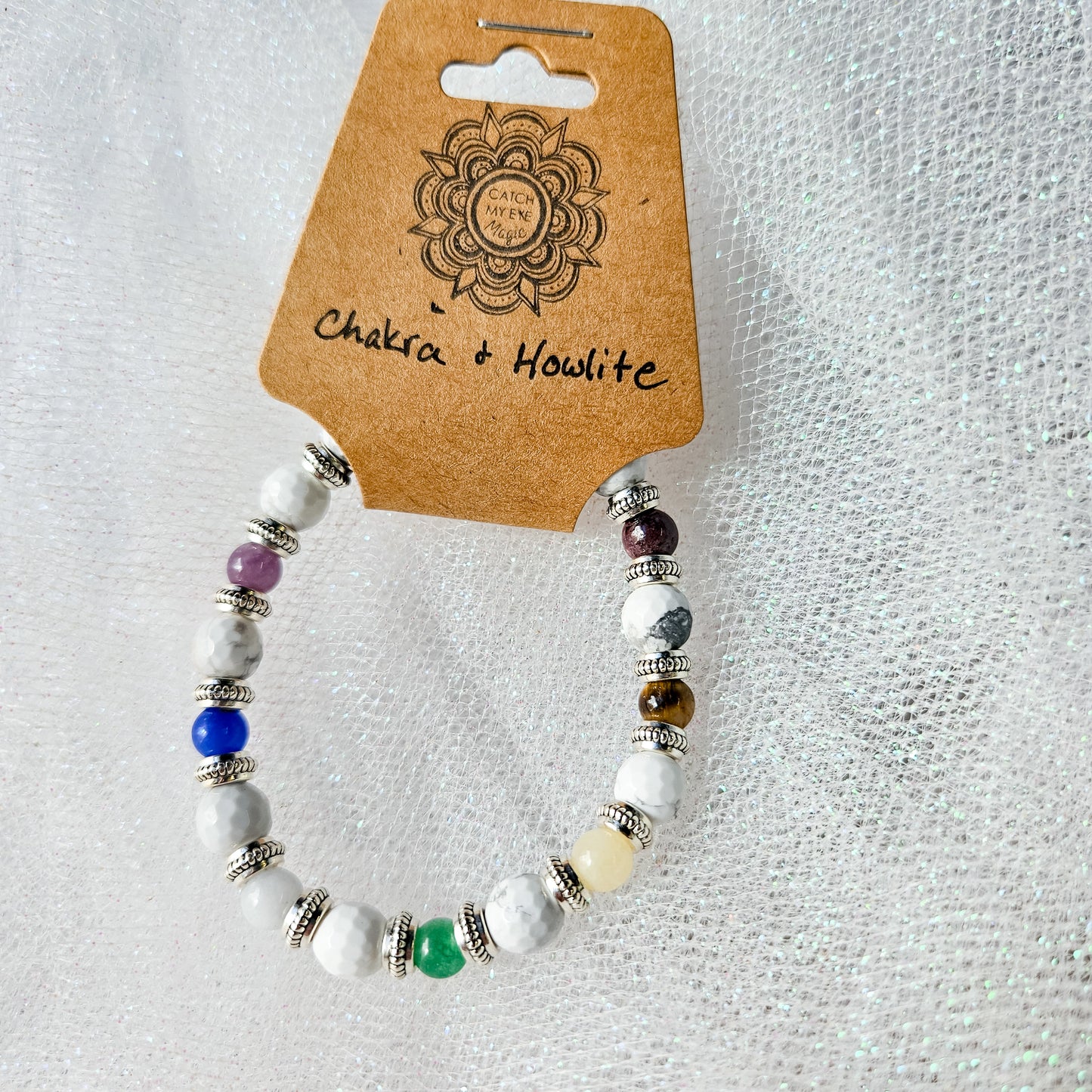 Chakra & Howlite Crystal Bracelet