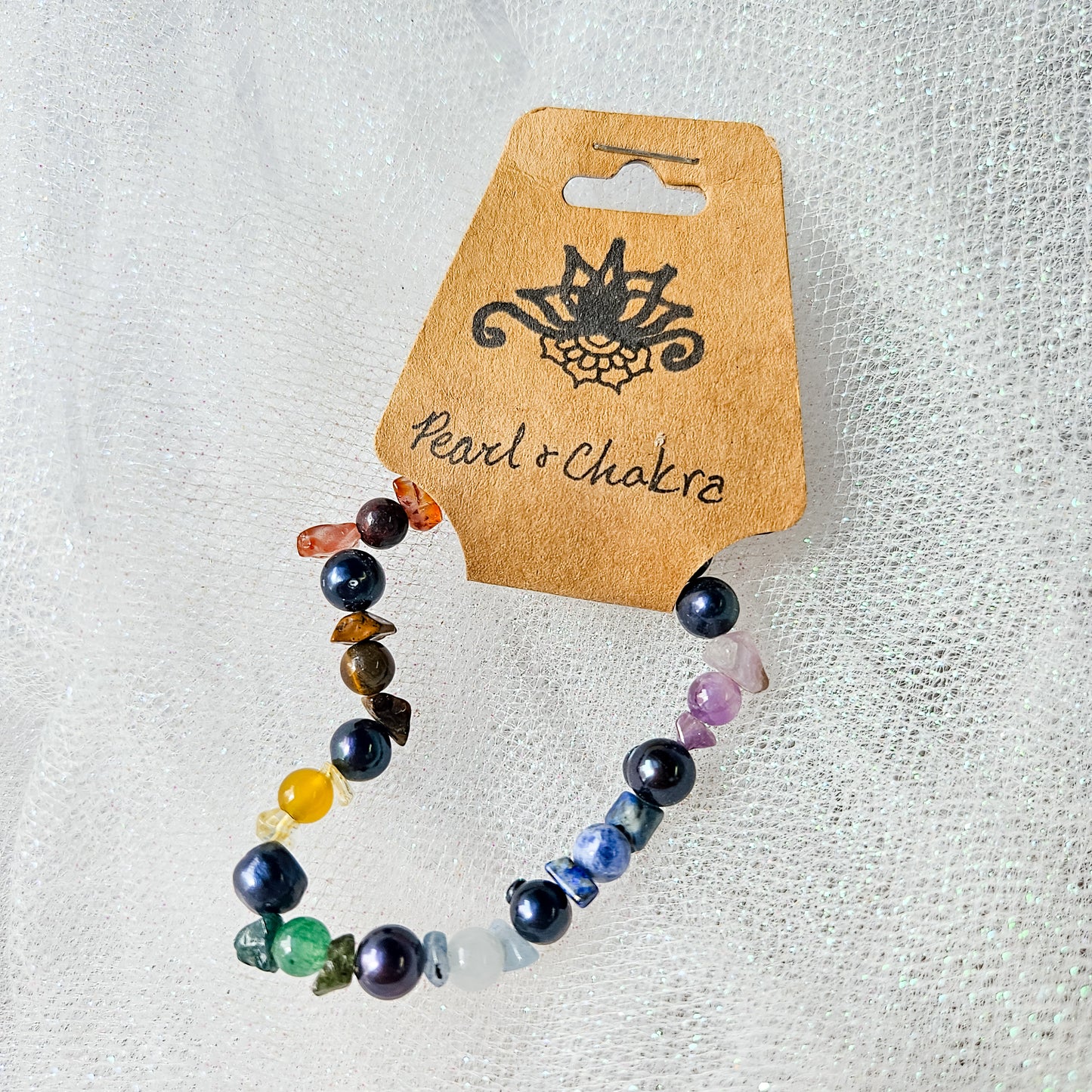 Pearl & Chakra Crystal Bracelet