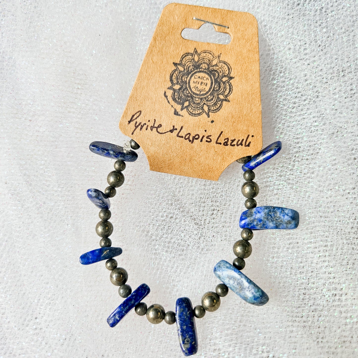 Pyrite & Lapis Lazuli Crystal Bracelet