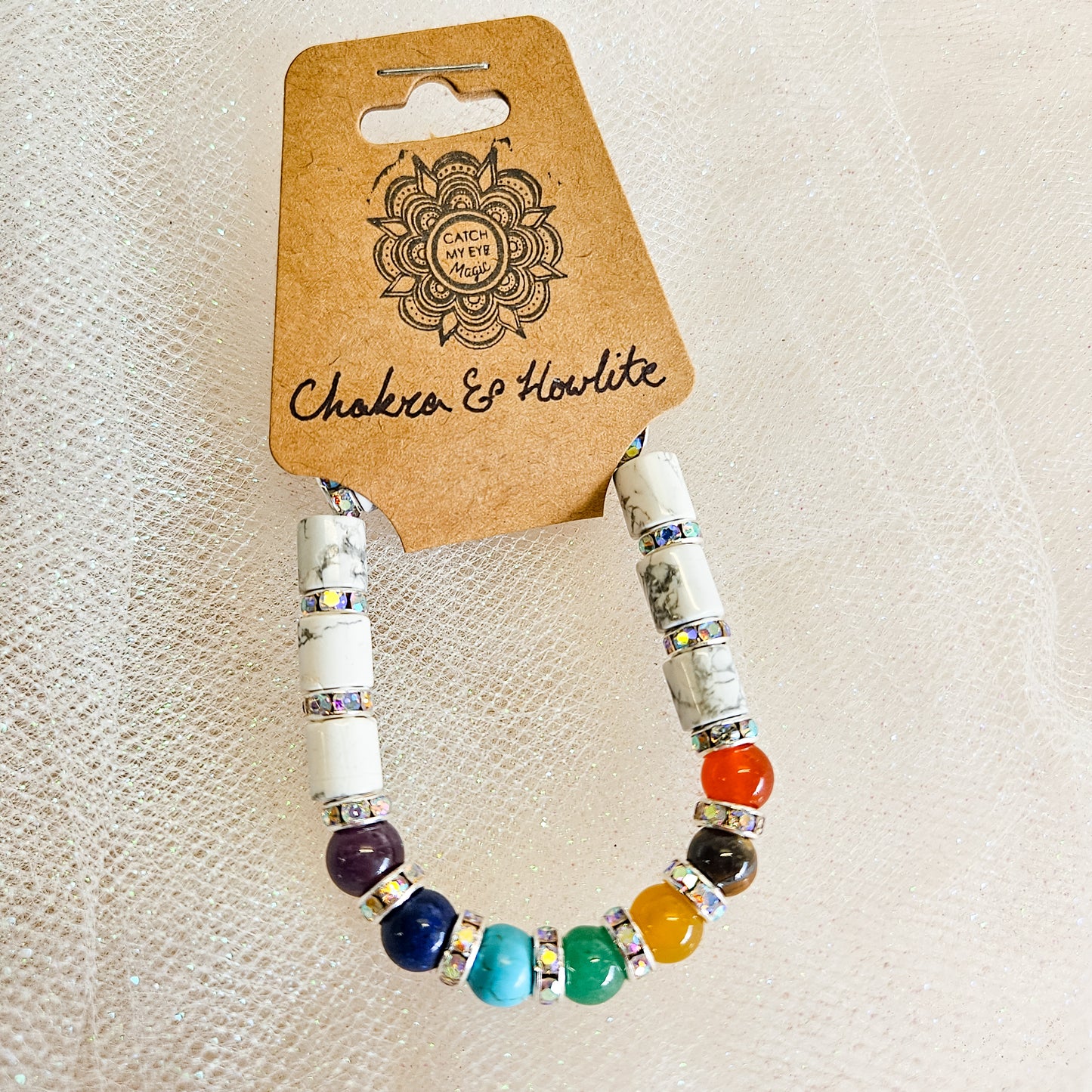 Chakra & Howlite Crystal Bracelet