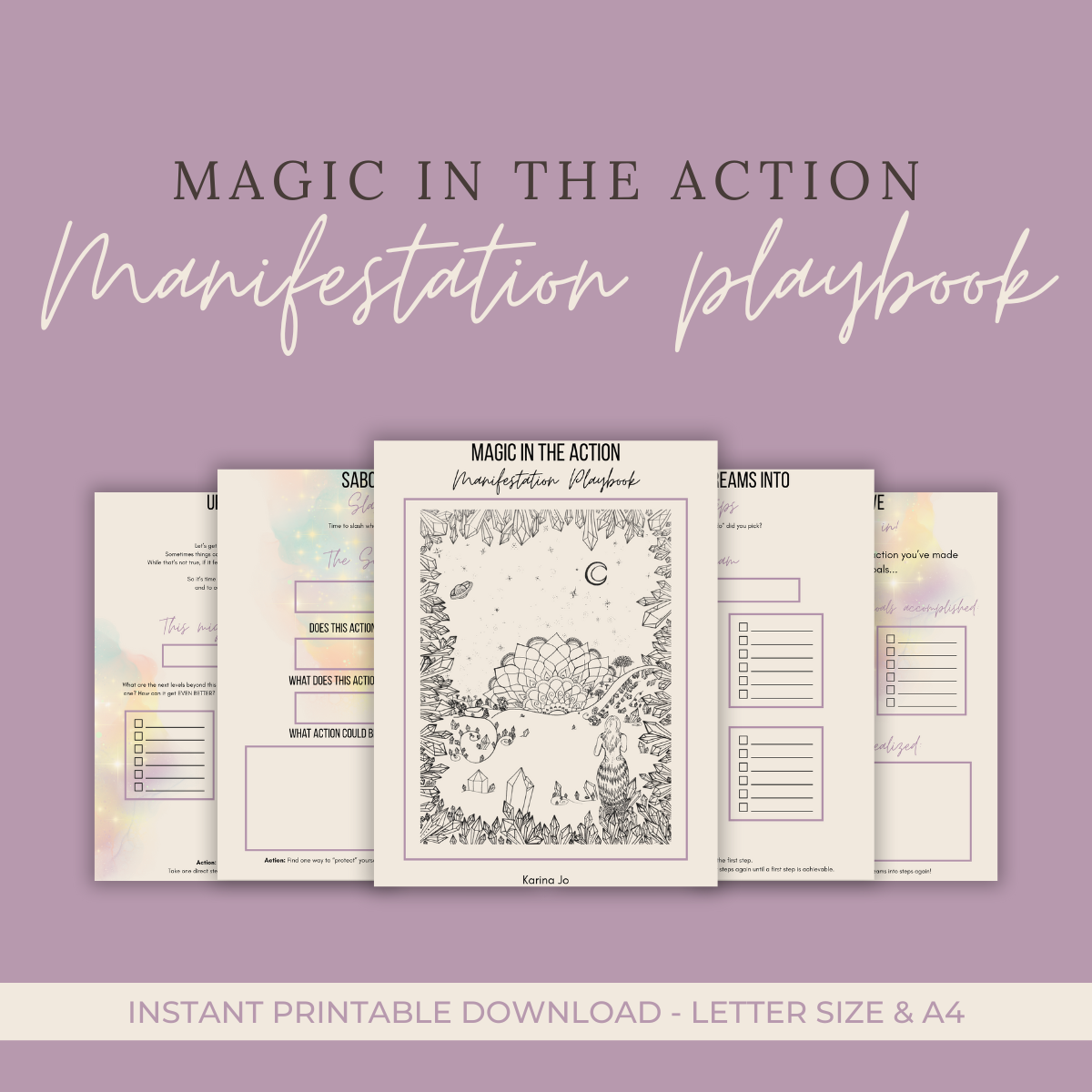 Magic in the Action Manifestation Playbook Printable Digital Download Ebook