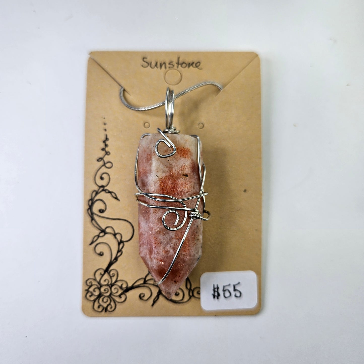 Sunstone Handwrapped Necklace