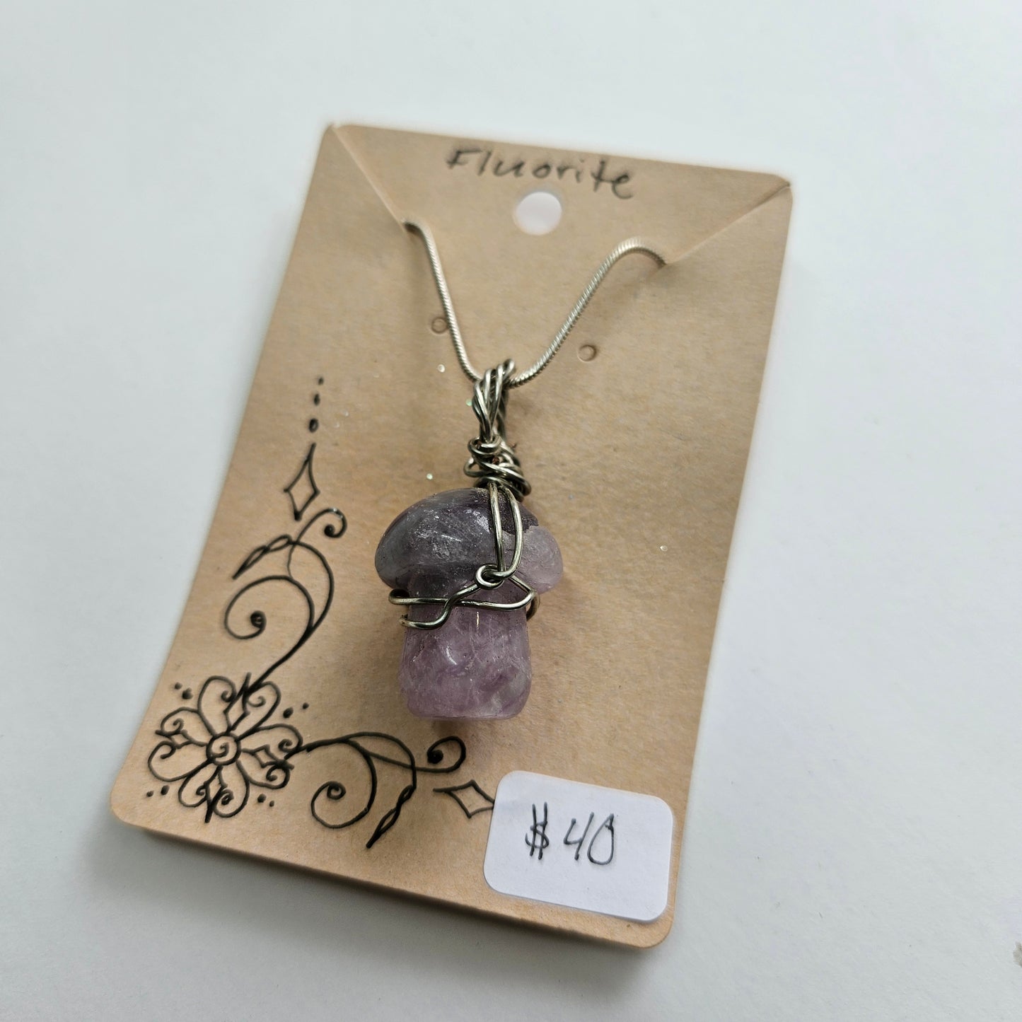 Fluorite Handwrapped Necklace