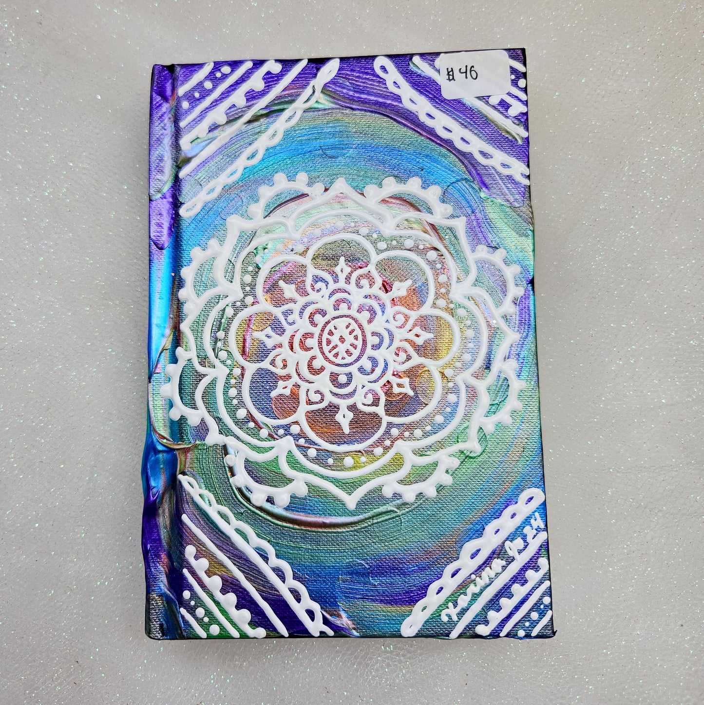 Color Dance 4x6" hand-painted sketchbook / journal