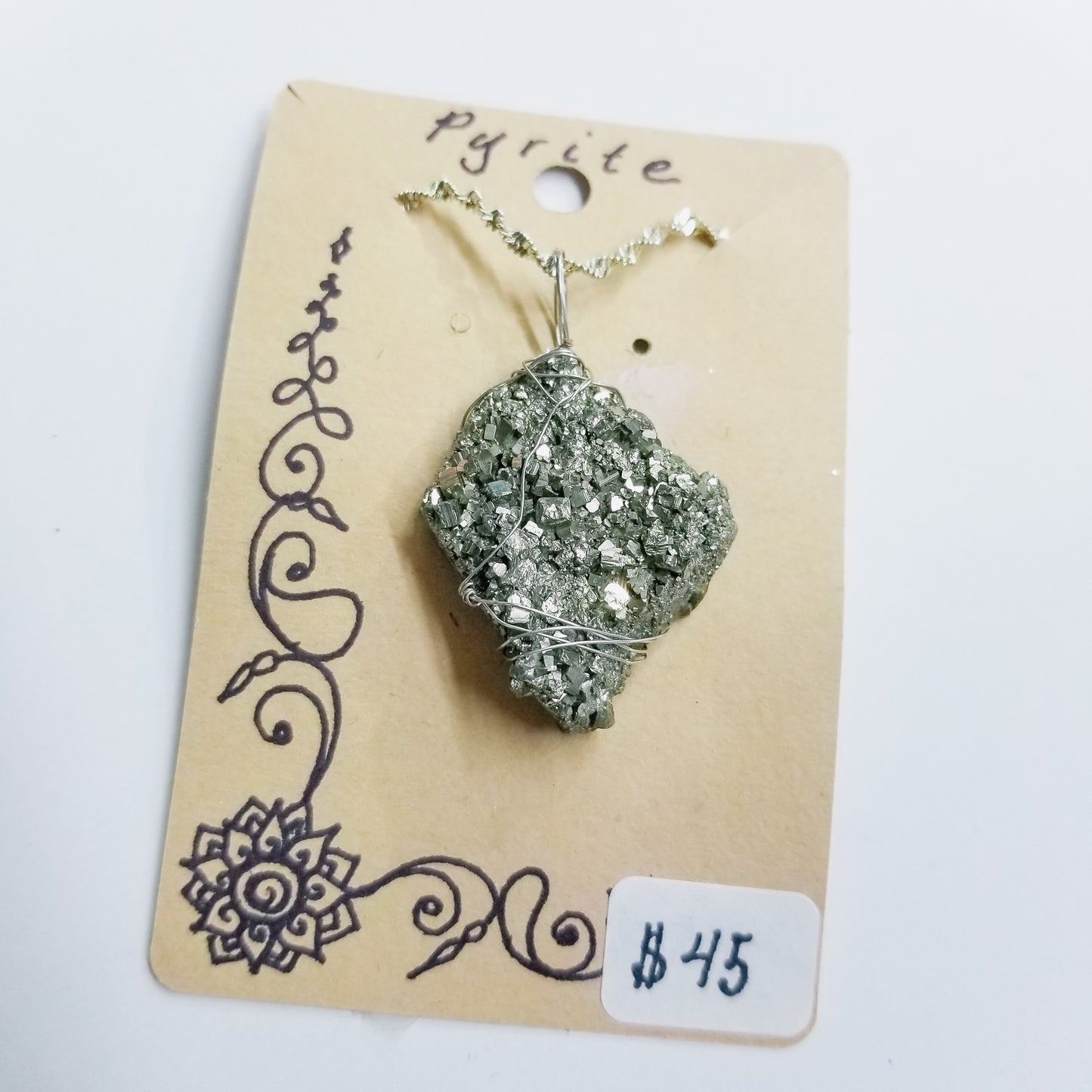Pyrite Handwrapped Necklace