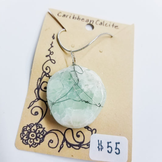 Caribbean Calcite Handwrapped Necklace