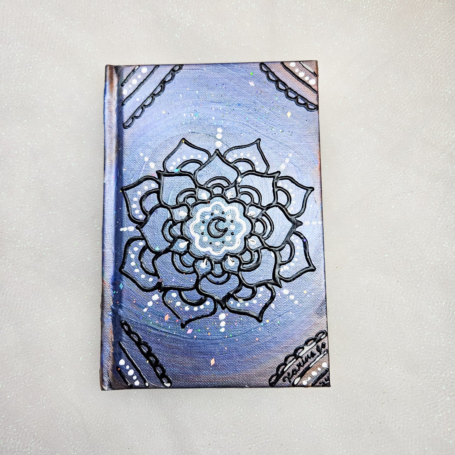 Moon Daze 4x6" hand-painted sketchbook / journal