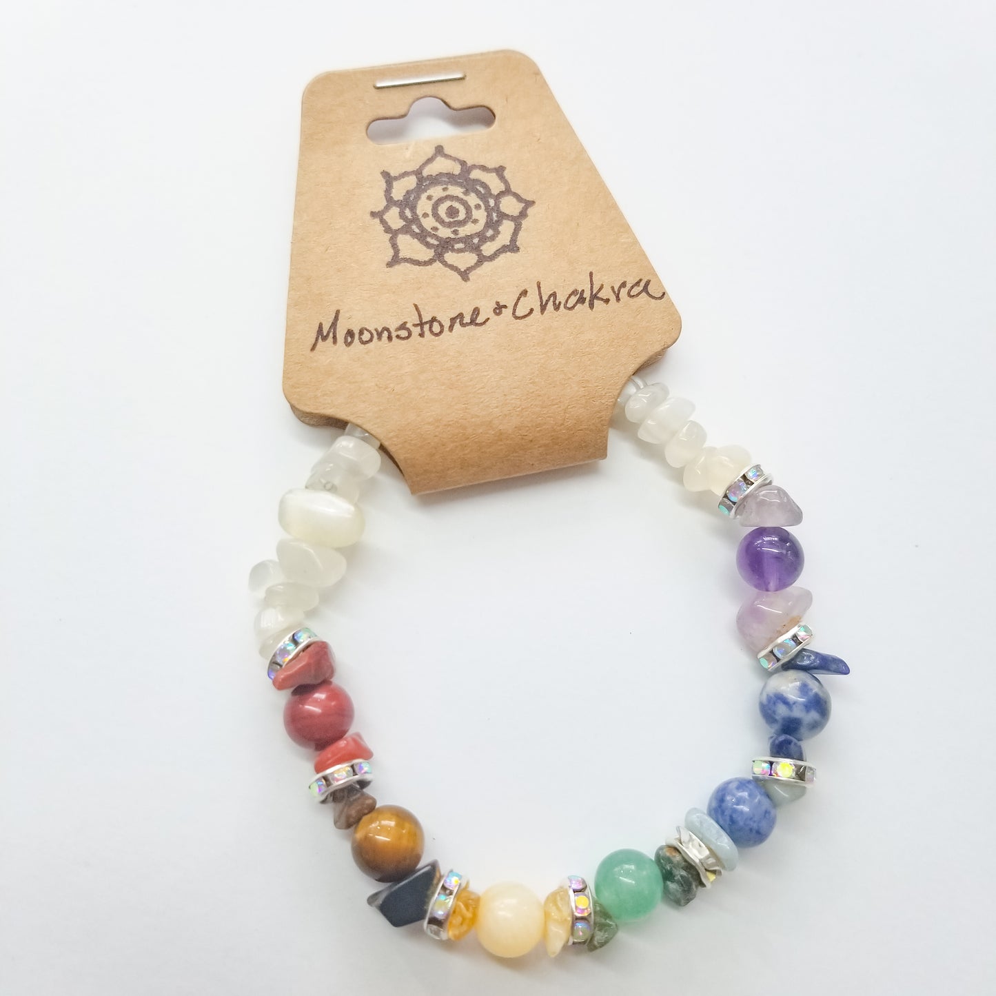 Moonstone & Chakra Crystal Bracelet
