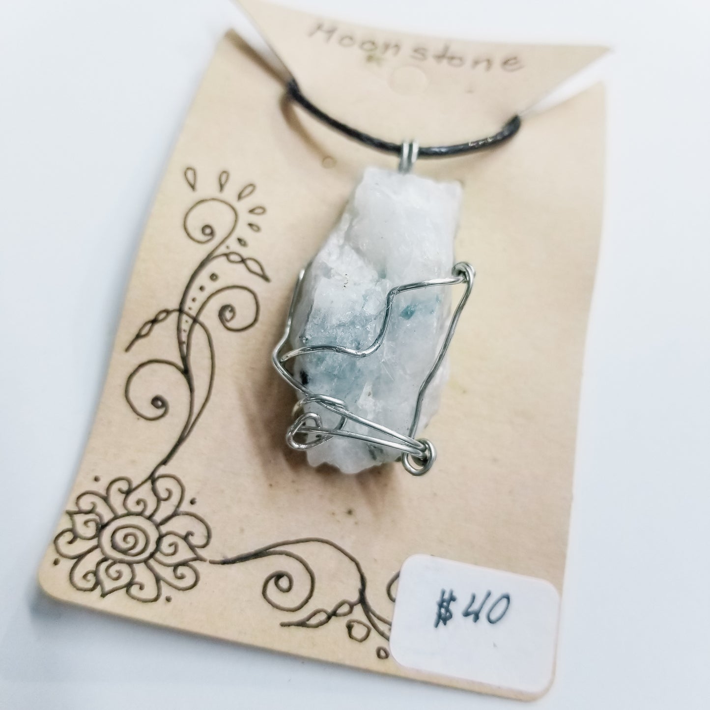 Moonstone Handwrapped Necklace