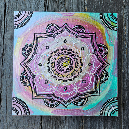 "Unique Beauty" 12x12" Acrylic Painting