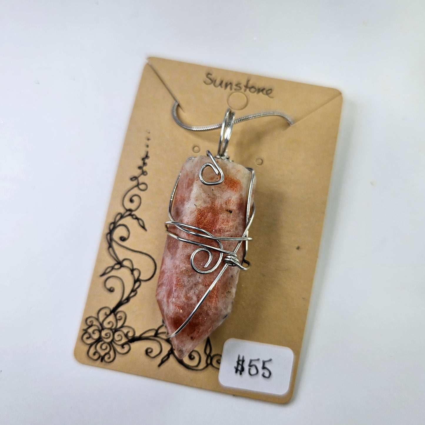 Sunstone Handwrapped Necklace