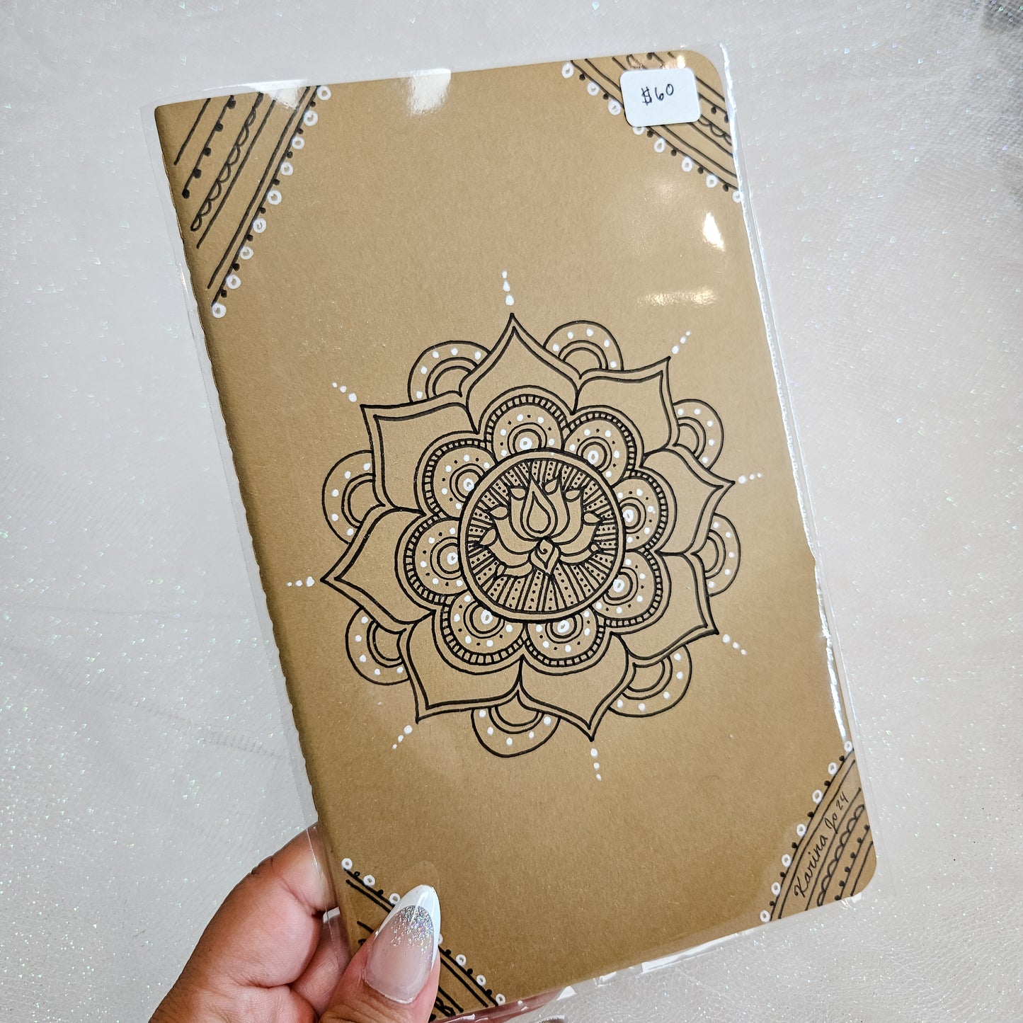 Medium Handdrawn Mandala Moleskine Journal / Notebook