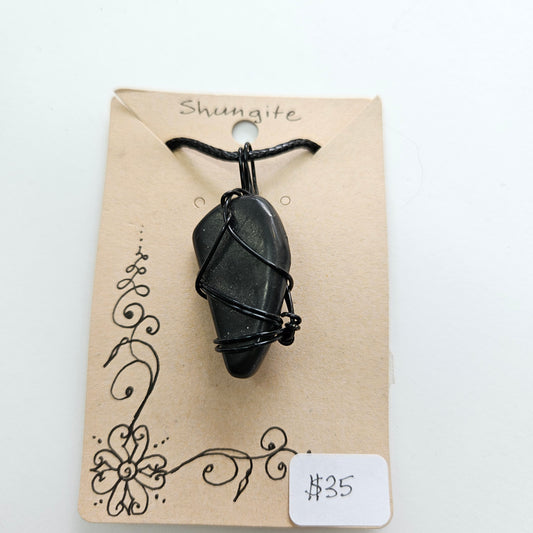 Shungite Handwrapped Necklace