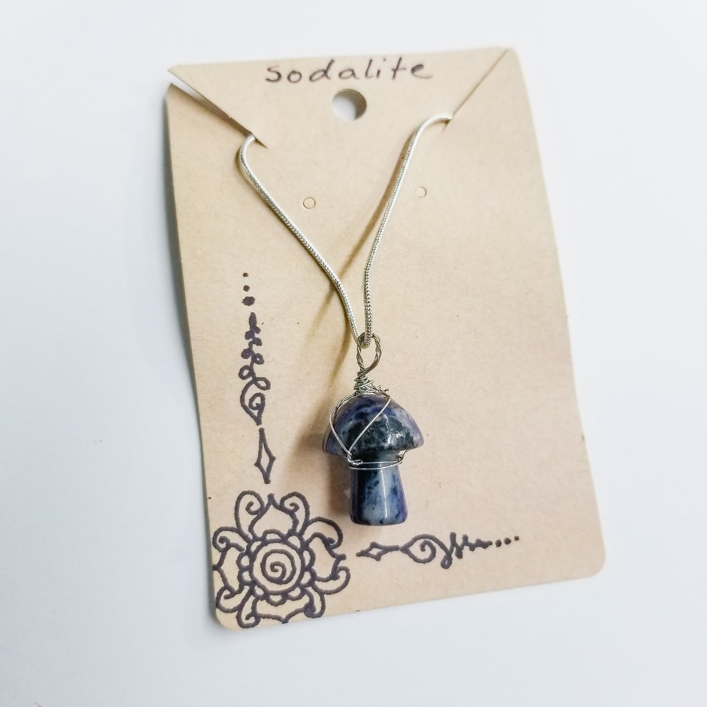 Sodalite Mushi Handwrapped Necklace