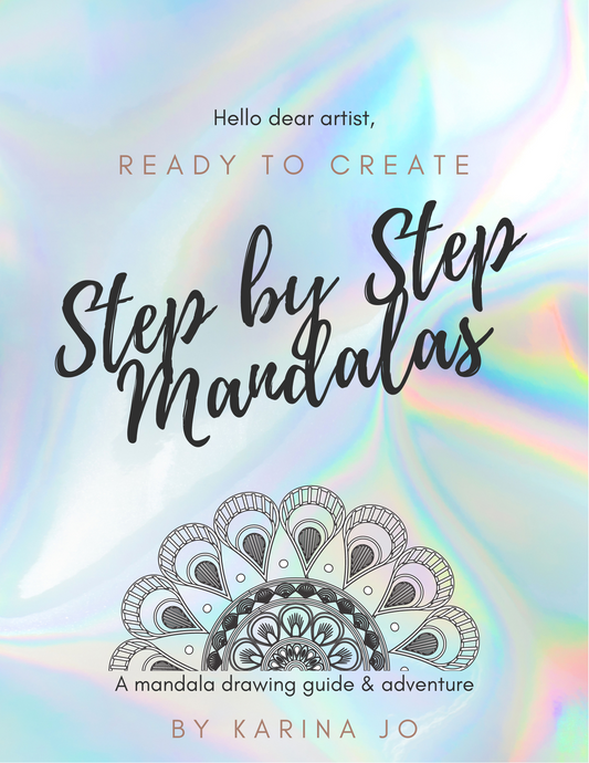 Step-by-Step Mandala Workbook DIGITAL & PRINTABLE DOWNLOAD | Learn to Draw Mandala Art Ebook