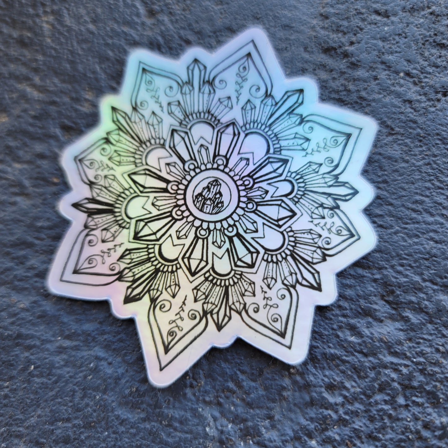 Crystal Mandala Waterproof Art Sticker