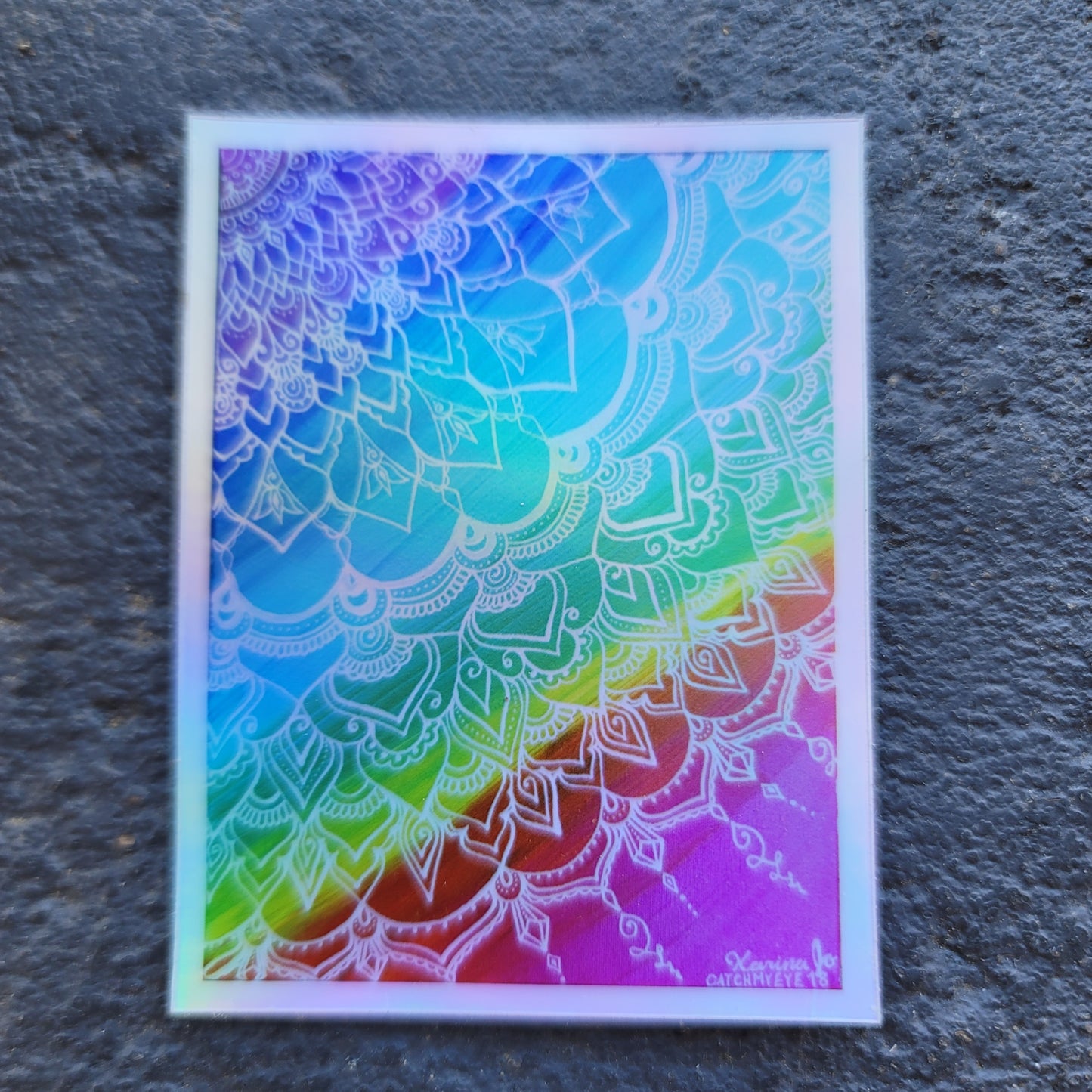 "Chakra Swirl Mandala" waterproof art sticker
