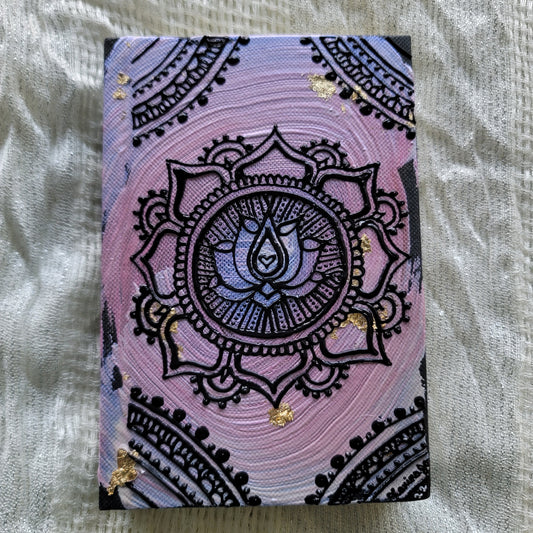 Love Blossom 4x6" hand-painted sketchbook / journal