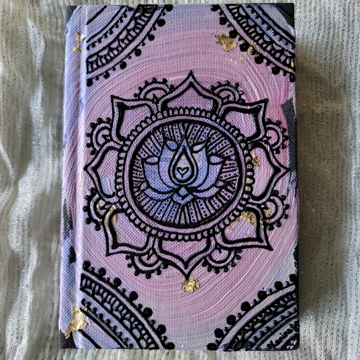 Love Blossom 4x6" hand-painted sketchbook / journal