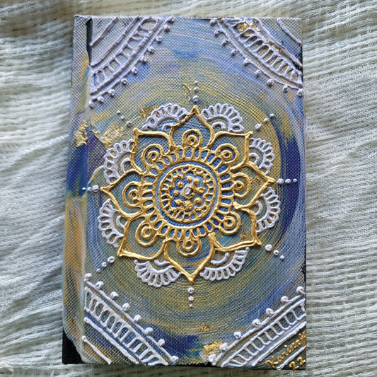 Celestial 4x6" hand-painted sketchbook / journal