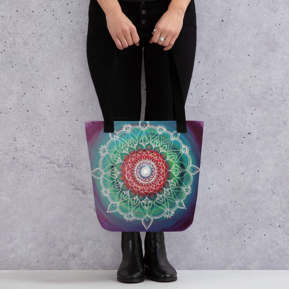 "Frequency Portal Mandala" Art Print Tote bag