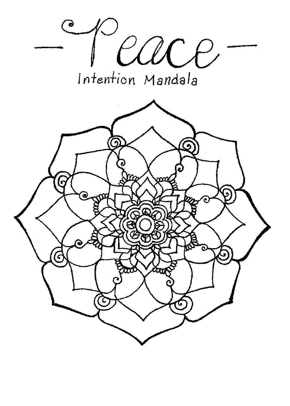 Intention Mandala Printable Poster Pack | 9 Freehand Drawings |Prosperity|Health| PDF Instant Digital Download | Home and Office Wall Art