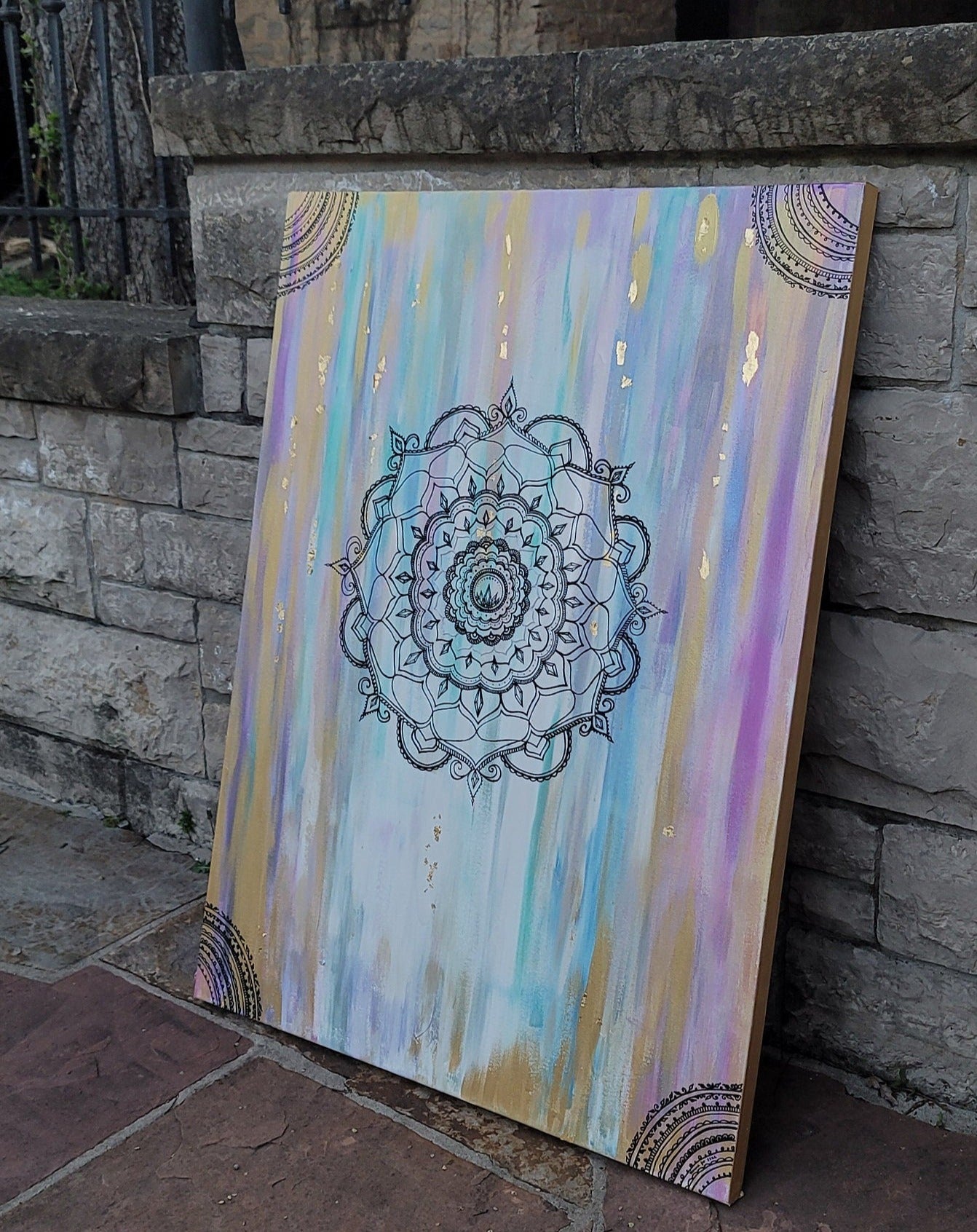 Comfortable in the Uncomfortable Original Mandala Painting | Freehand Reiki Infused Intention Artwork